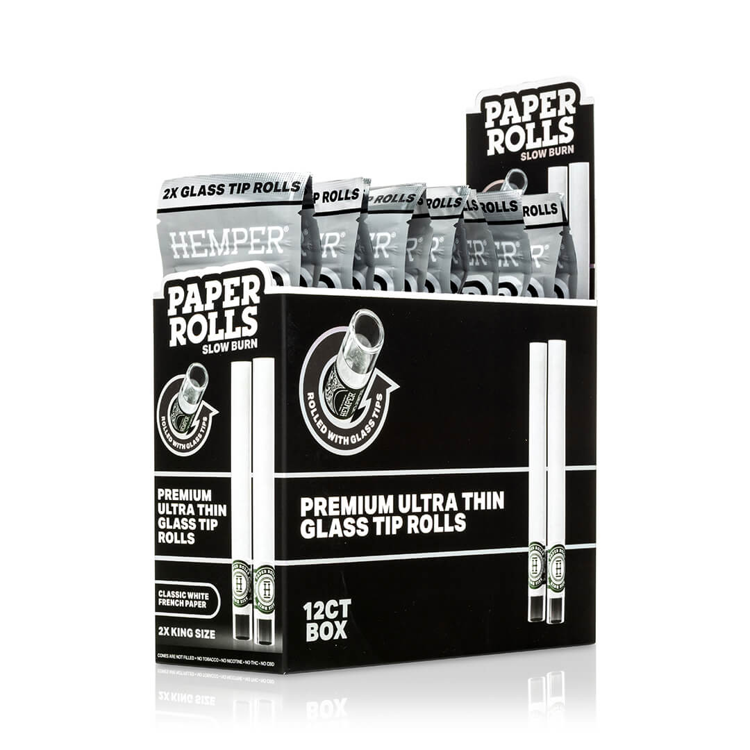 Hemper - KS White Paper Rolls mit Glastip | 2 Stk.