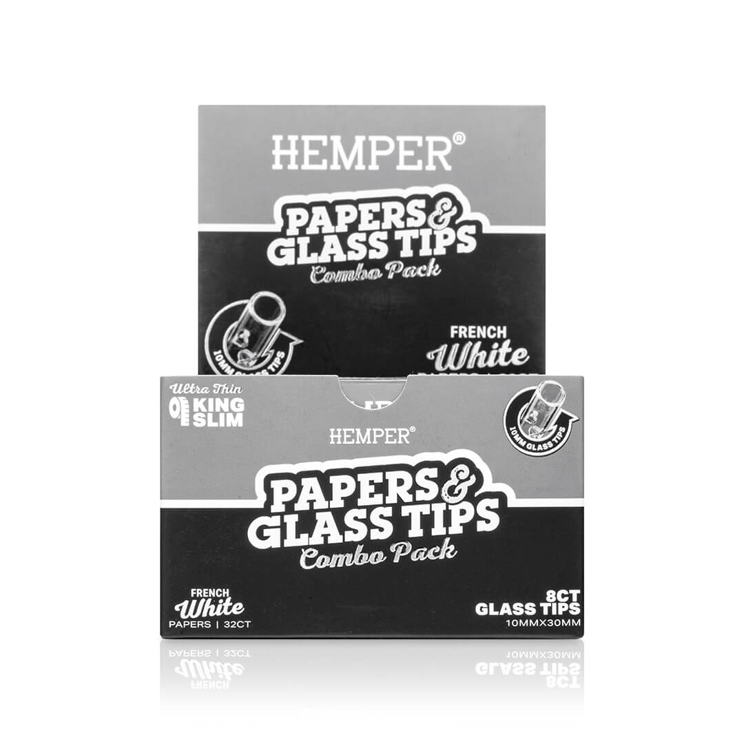 Hemper - KS Classic White Paper Booklet + 10mm Glastips