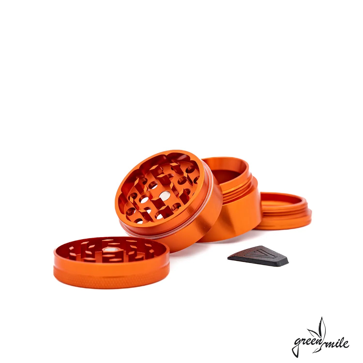 Higher Standards, Aerospaced Grinder, 4 teilig, 50mm, Orange, offen, Vorderansicht