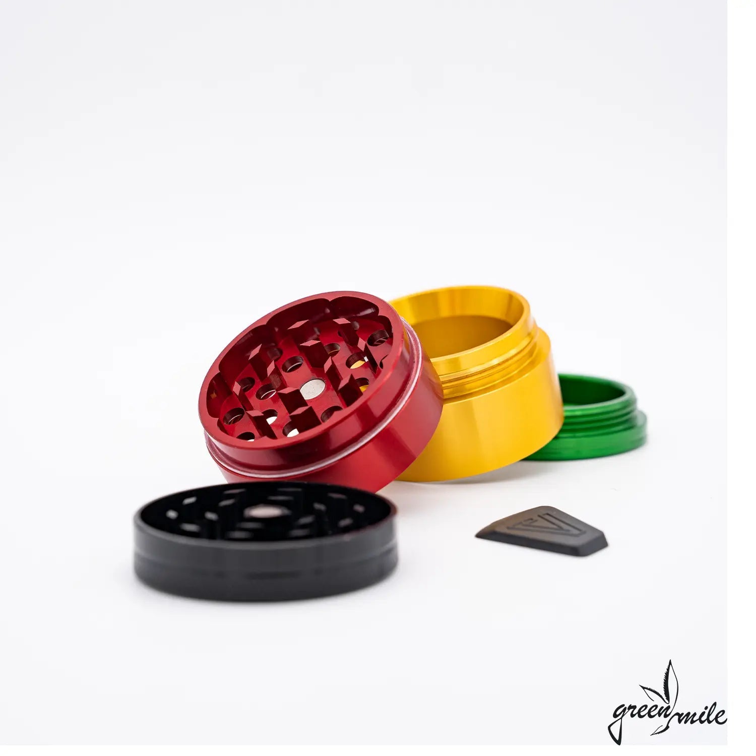 Higher Standards, Aerospaced Grinder, 4 teilig, 50mm, Rasta, offen, Vorderansicht