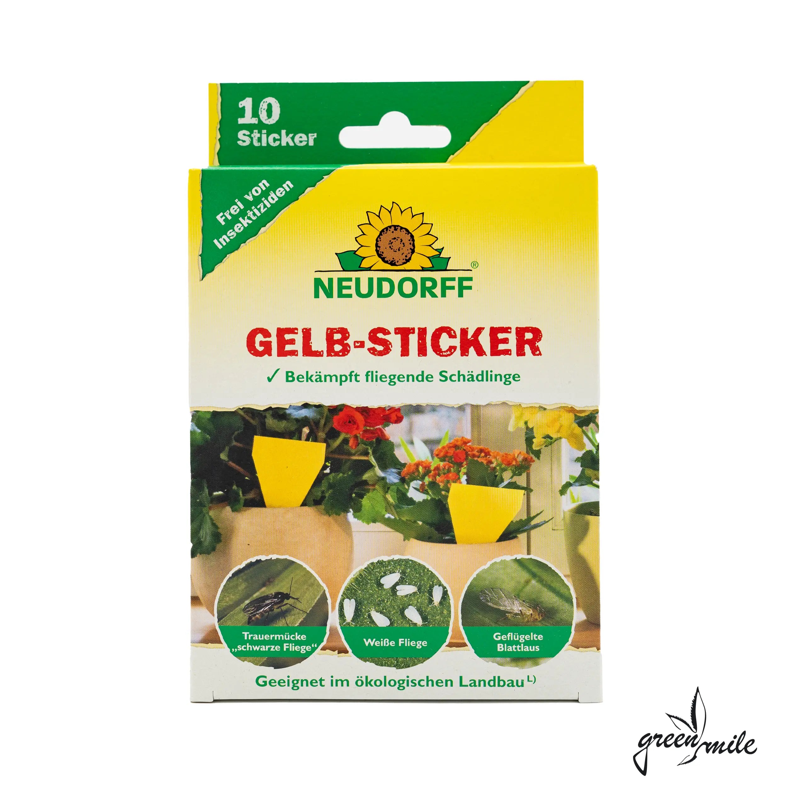 Neudorff Gelbsticker, 13cm, 10 Stück, Vorderansicht