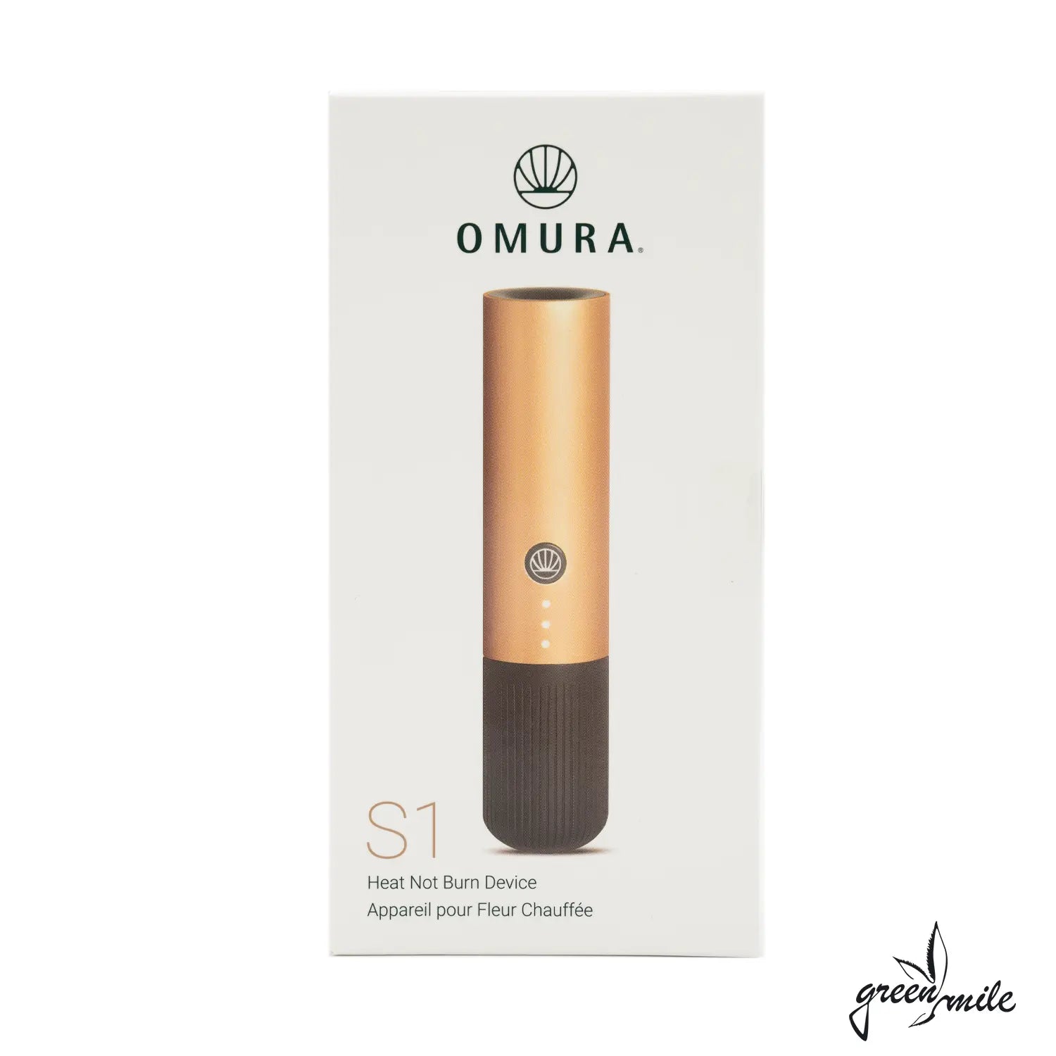 Omura S1, Complete Set inkl Home Filling System, Gold, Verpackung, Vorderansicht