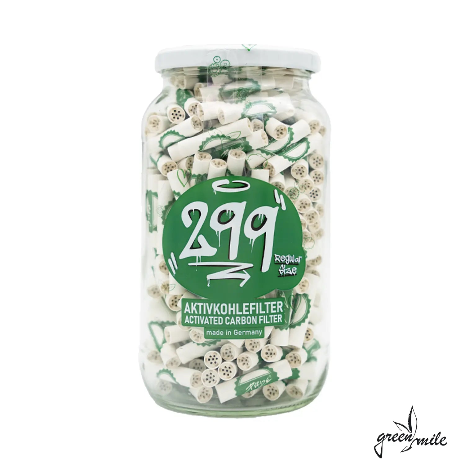 Purize, Aktivkohlefilter, Regular 9mm, 299er Glas, Vorderansicht