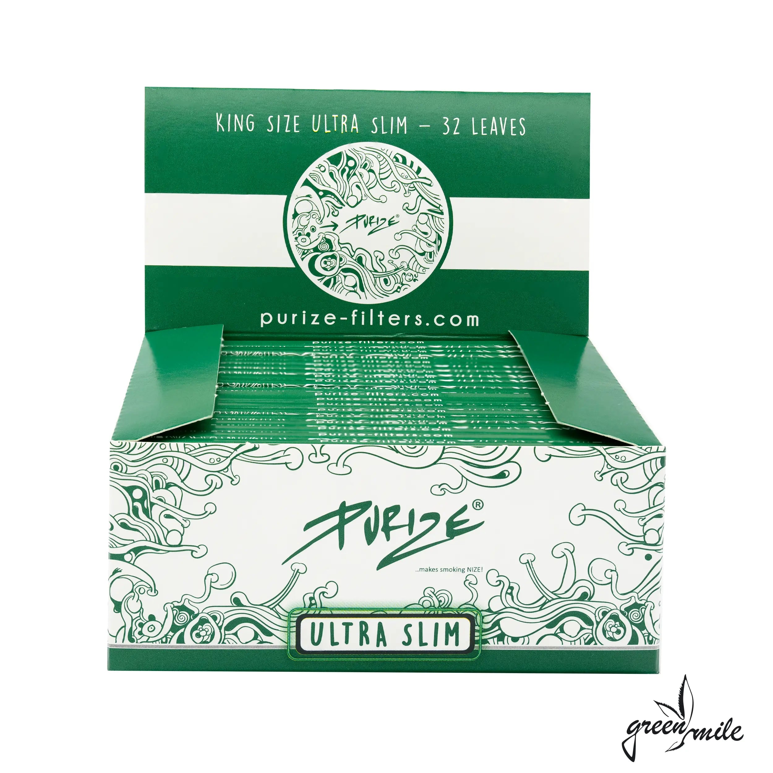 Purize, King Size Ultra Slim, Unbleached Rolling Papers, VE, 40Stk, Offen