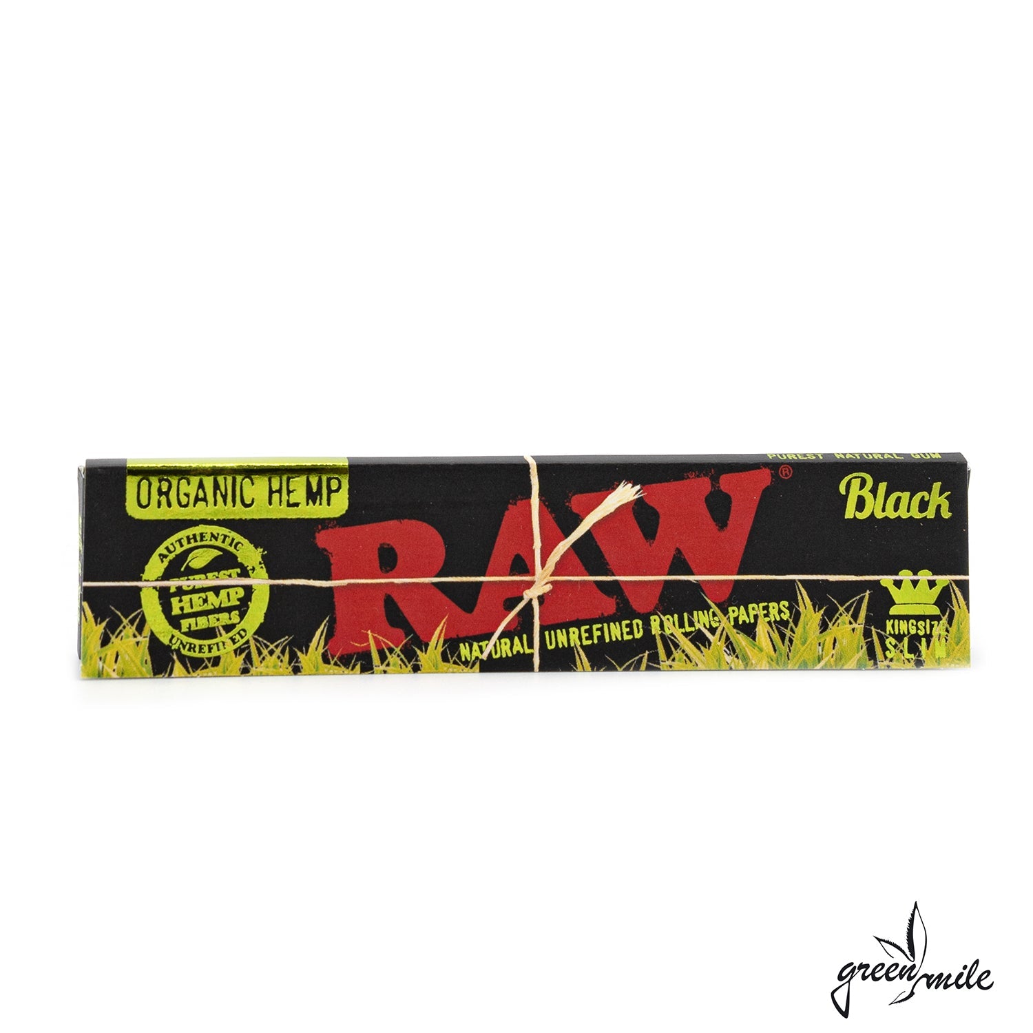 Raw Black, Organic Hemp, King Size, Vorderansicht