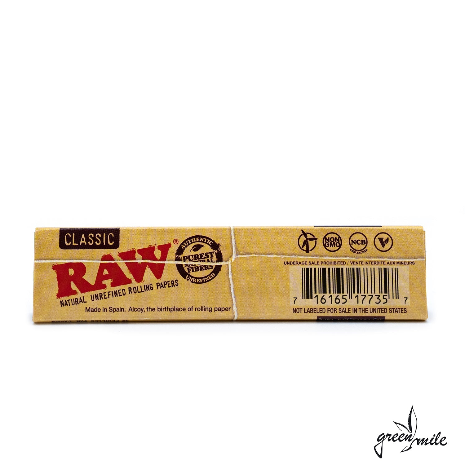 Raw Classic Papers, King Size Slim, Rückansicht