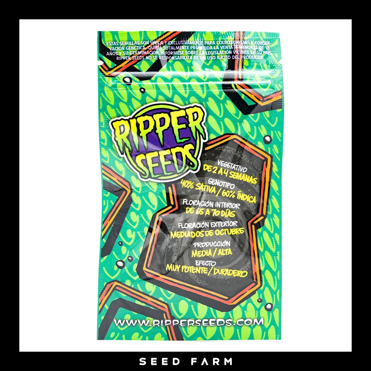 Ripper Seeds OMG feminisierte Cannabis Samen, Rückansicht