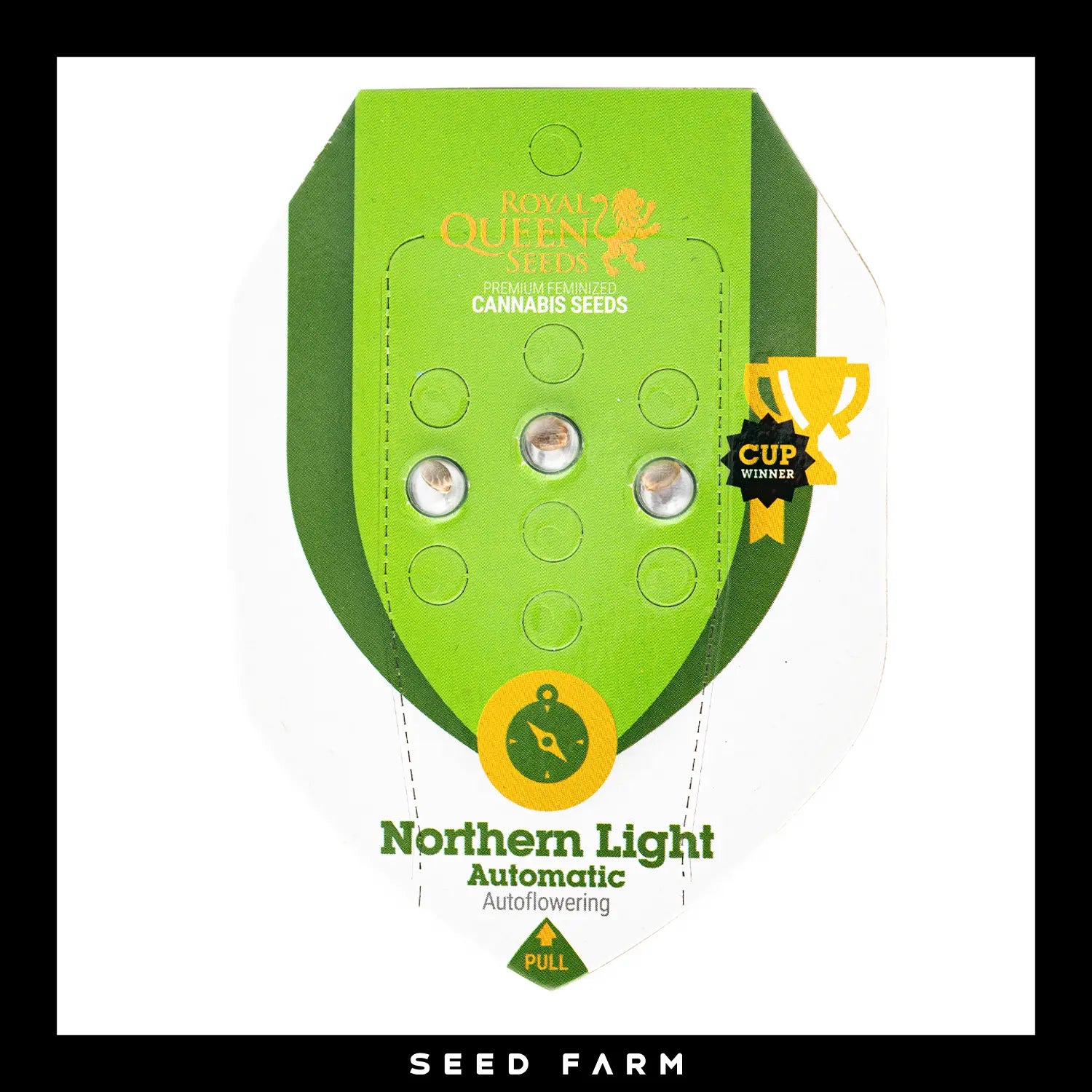 Royal Queen Seeds Northern Light, automatic Cannabis Samen, 3 Stück, Vorderansicht