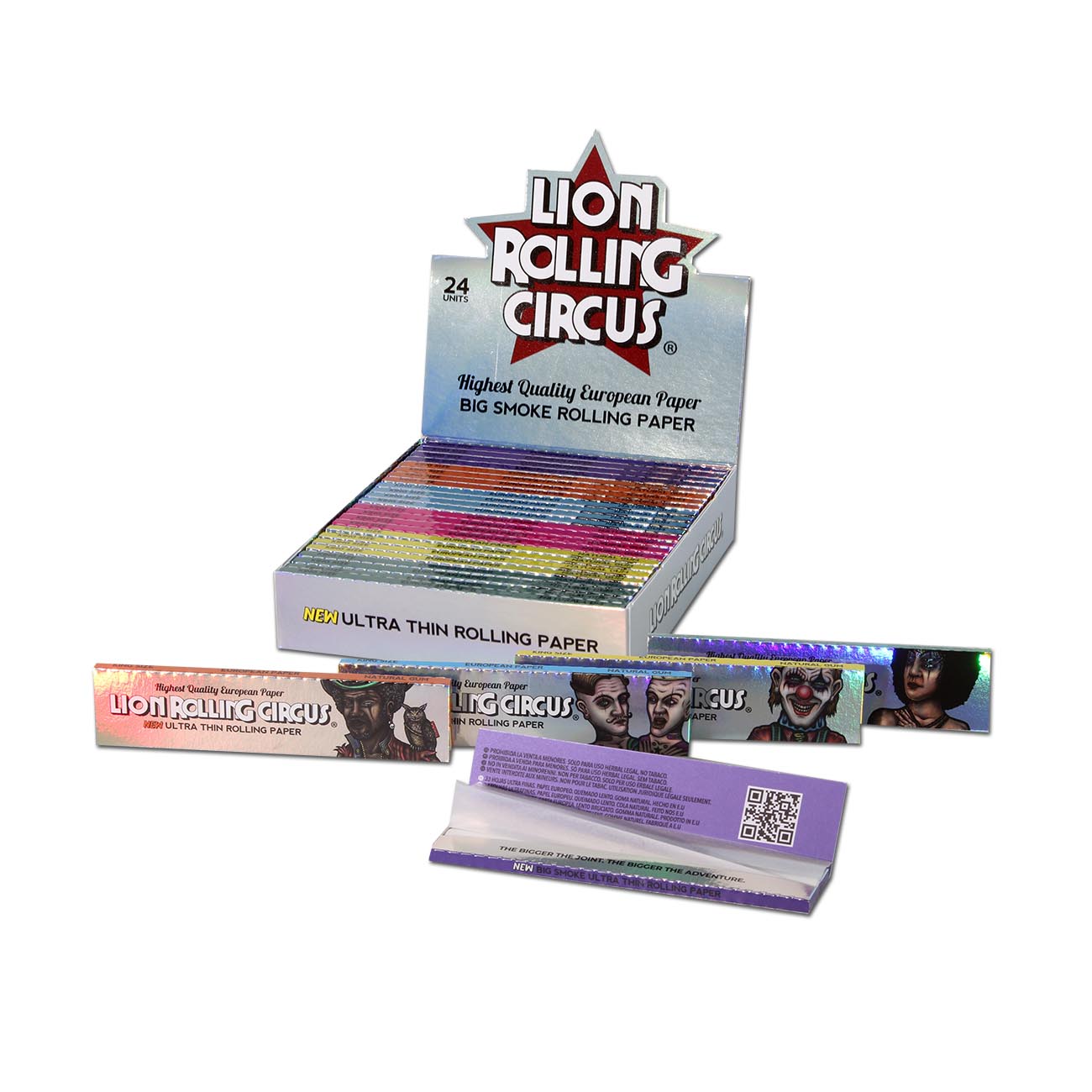 LION ROLLING CIRCUS - King Size Ultra Thin Silver