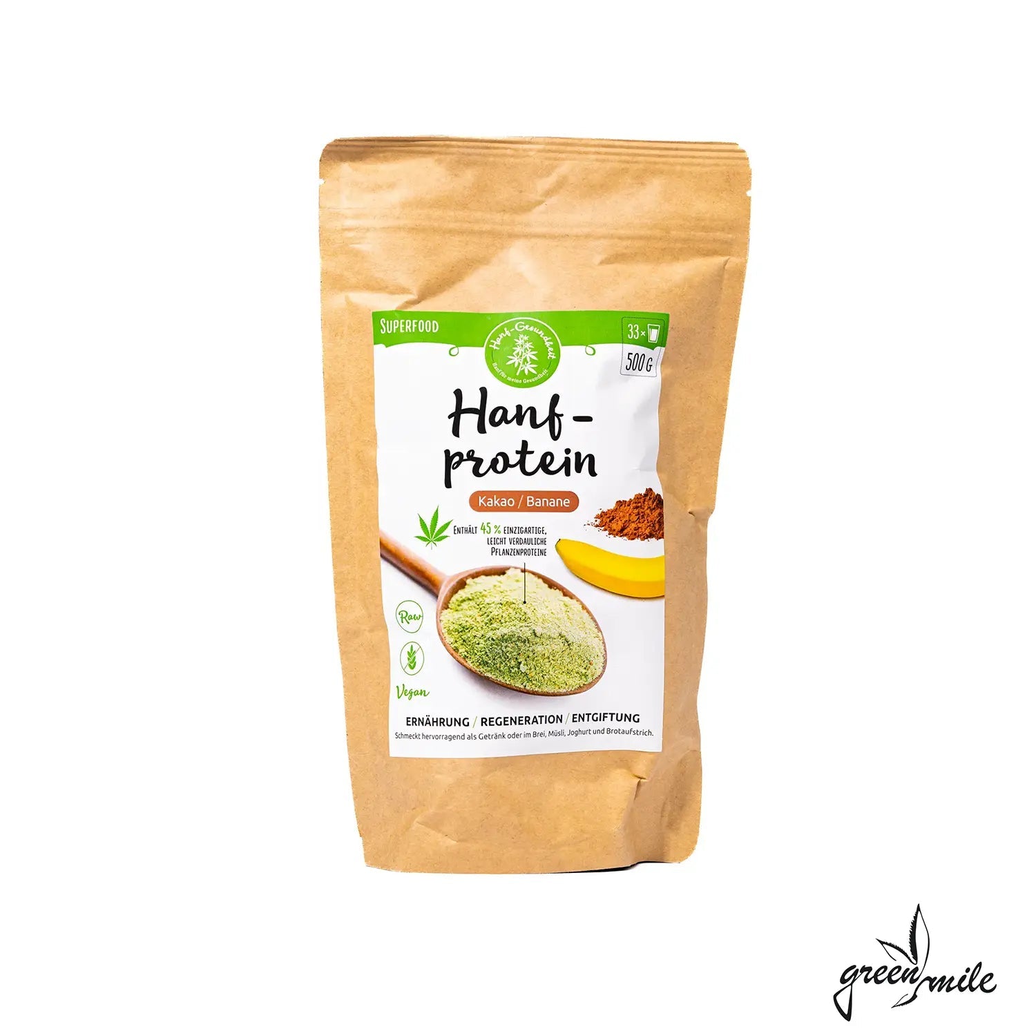 Hanfprotein Kakao Banane Vegan Superfood 500g